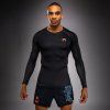 Long Sleeve Rashguard Venum Thunder Dragon - Black/Grey/Copper (Size S)