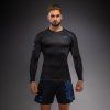 Long Sleeve Rashguard Venum Thunder Dragon - Black/Royal Blue (Size S)