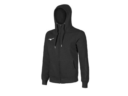mizuno sweat fz hoodie black