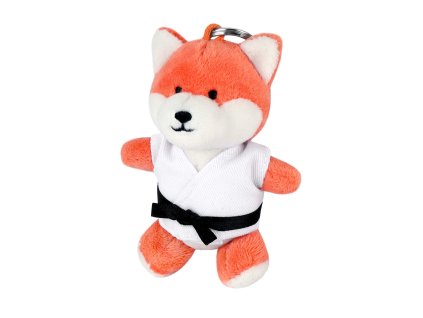 kampfsport schluessel anhaenger plueschtier fuchs martial arts soft toy keychain