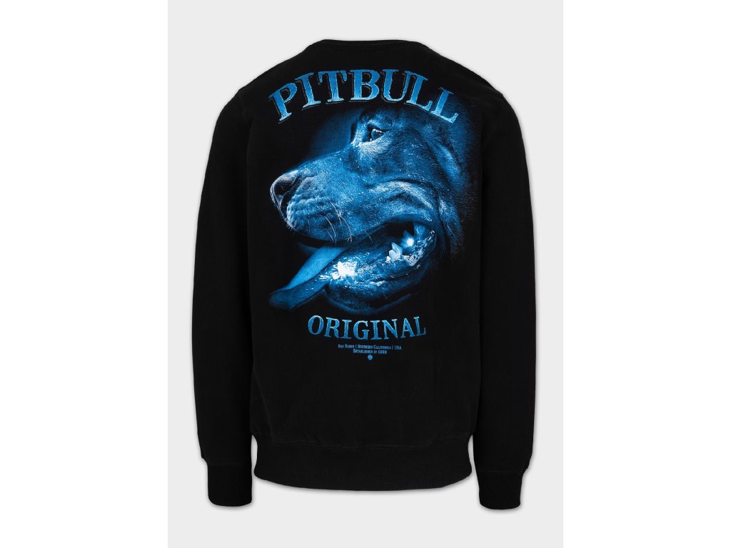 PitBull West Coast Pánská mikina MIDNIGHT crewneck - černá - PWC_CREWMIDNIGHT_BLK (velikosti L)