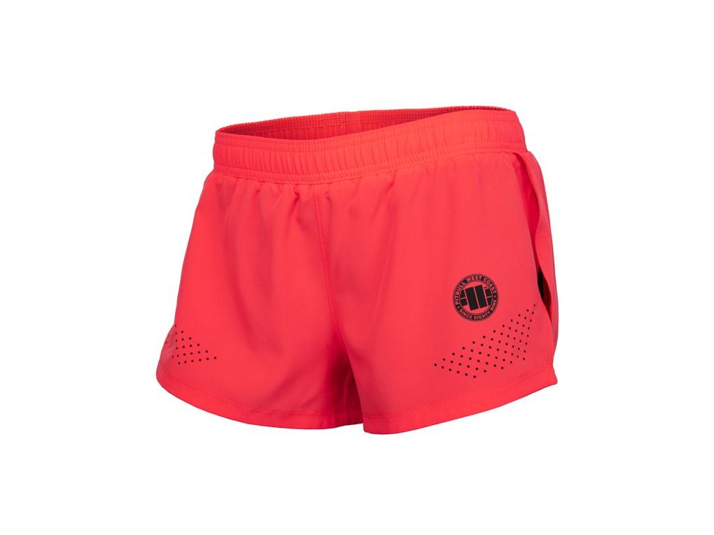PitBull West Coast Dámské šortky Mesh Performance Pro plus - coral - PWC_DSPF_RED
