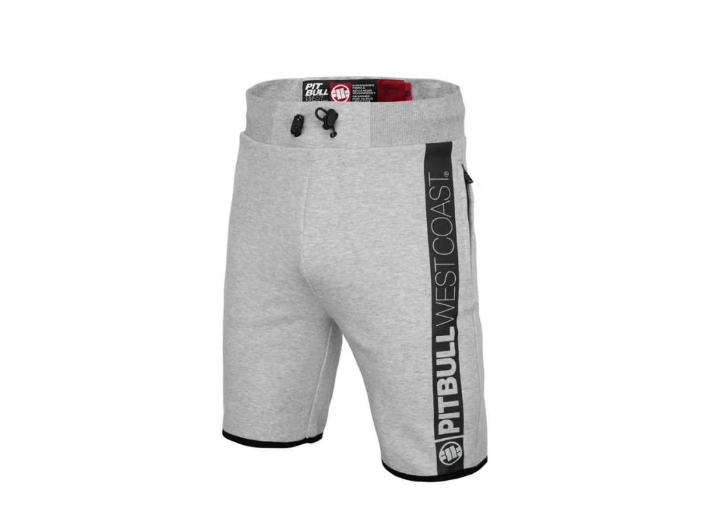 PitBull West Coast Šortky Saturn - šedé - PWC_SATURN_GREY