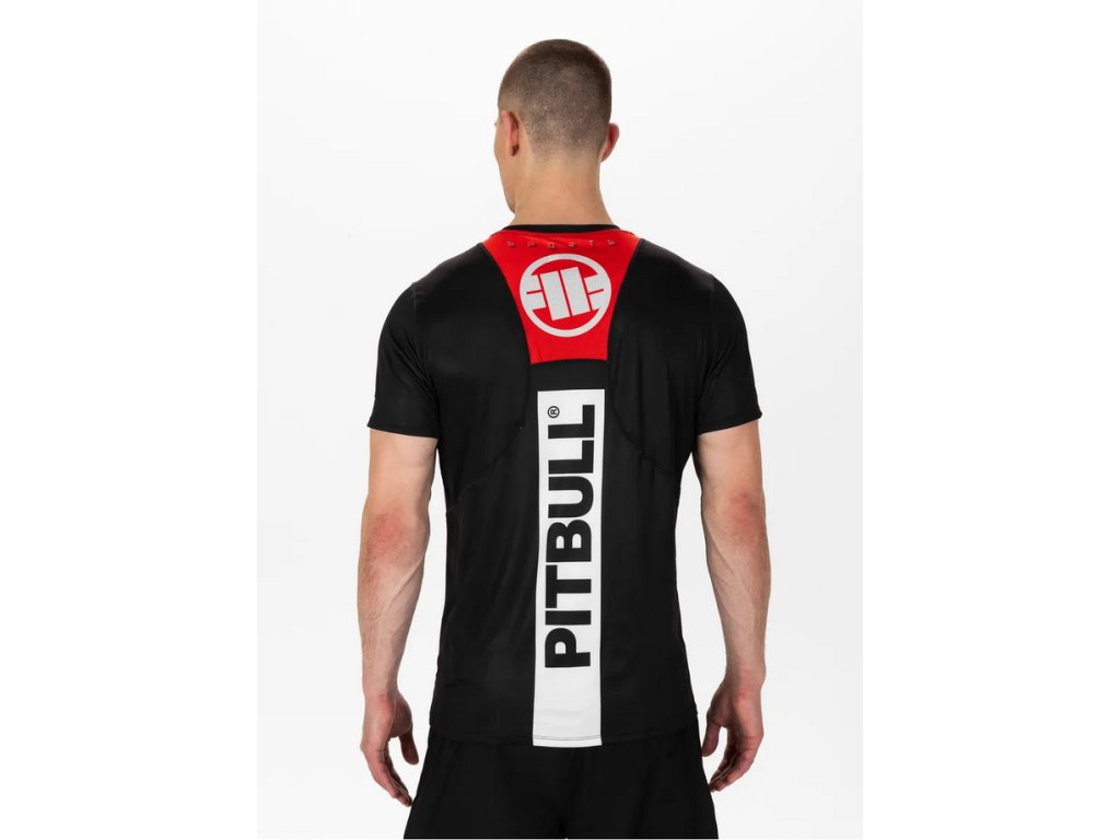 PitBull West Coast Rashguard Kr.rukáv Hilltop Sport - černý - PWC_PRHILLSPORT_BLK