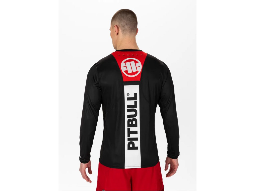 PitBull West Coast Rashguard Dl.rukáv Hilltop Sport - černý - PWC_PRHILLSPORT_DLRBLK