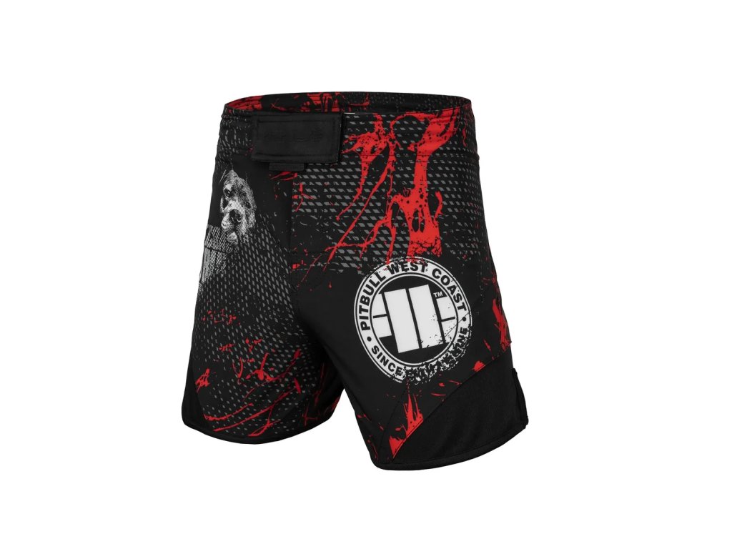 PitBull West Coast Pánské šortky Grappling Blood Dog 2 - černé - PWC_NEWBLDOG2_BLK