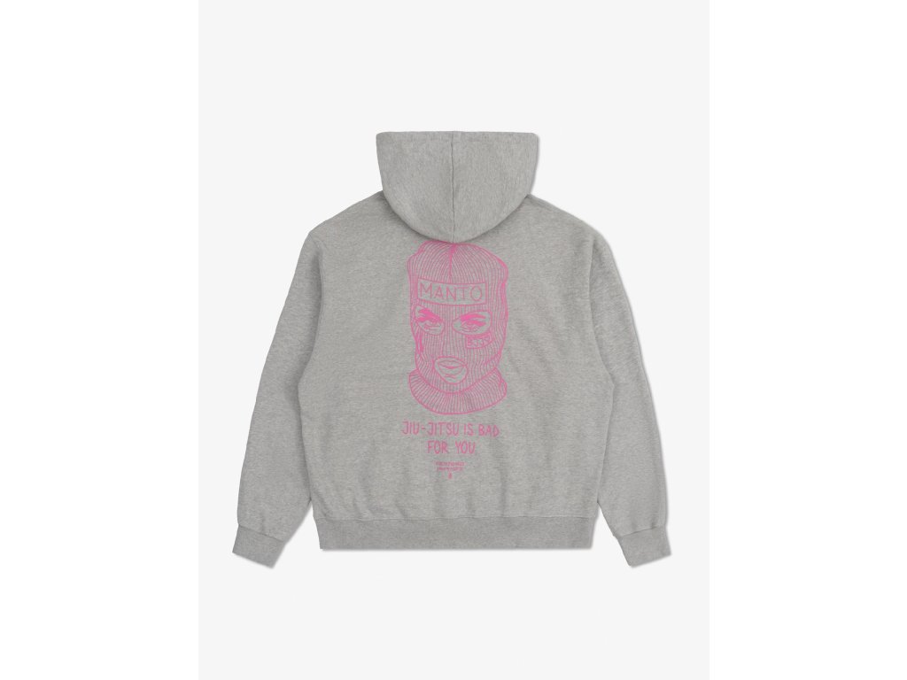 MANTO Pánska mikina BALACLAVA OVERSIZE - šedá - MNT_BALACLAVAO_GREY