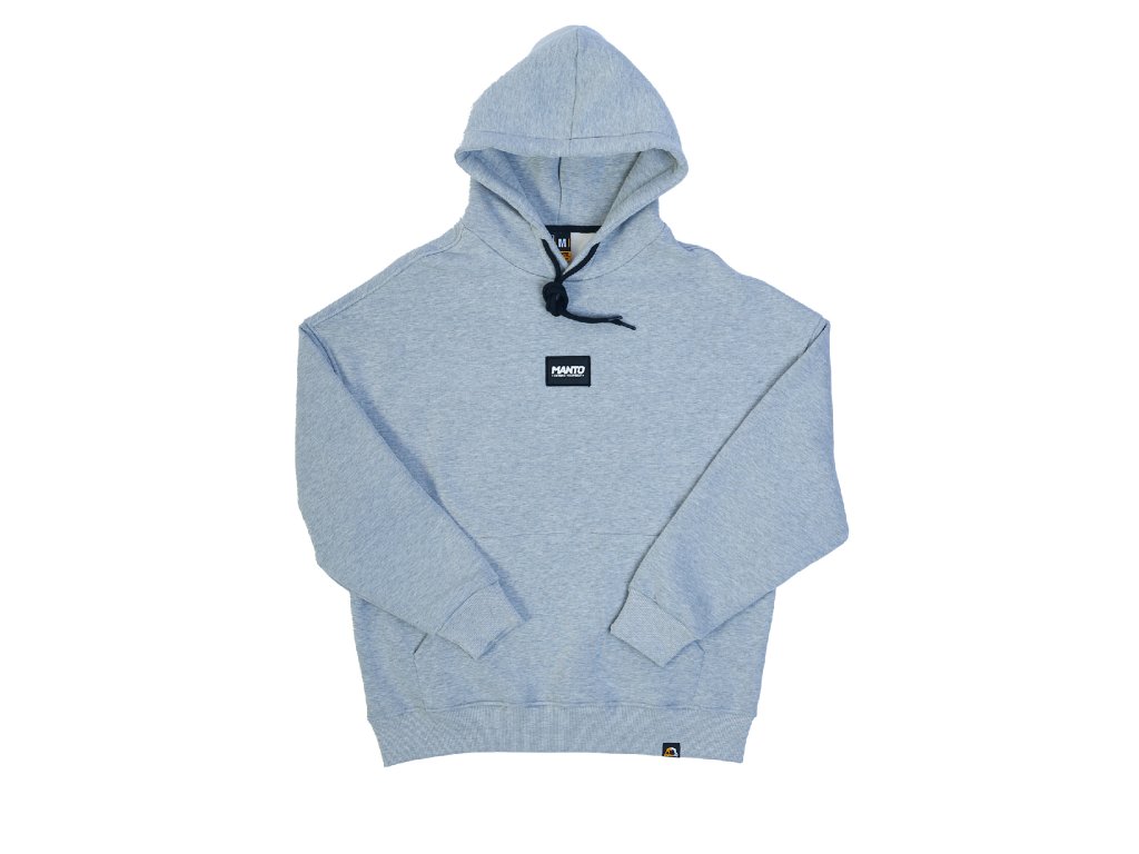 MANTO Pánska mikina LABEL OVERSIZE - šedá - MNT_LABELOVER_GREY