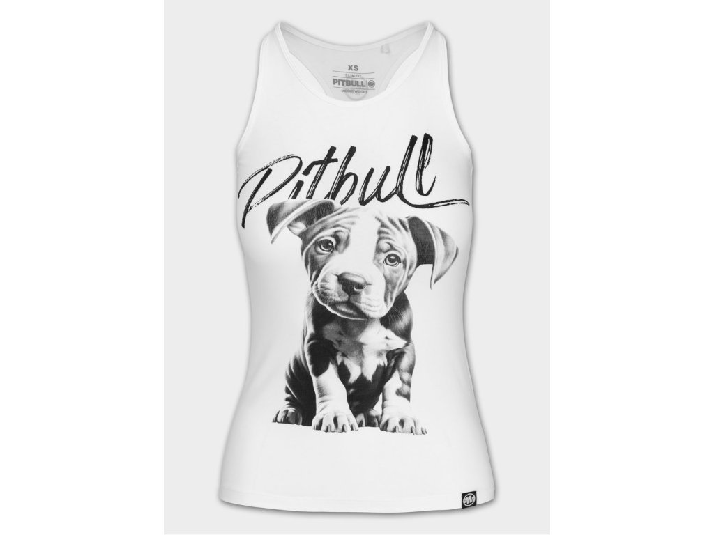 PitBull West Coast Dámský tílko PUPPY - bílé - PWC_DTPUPPY_WHT