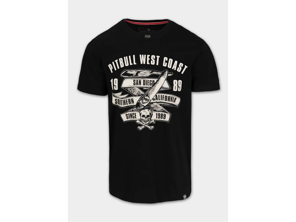 PitBull West Coast Triko OLDSCHOOL RAZOR - černé - PWC_PTOLDRAZOR_BLK