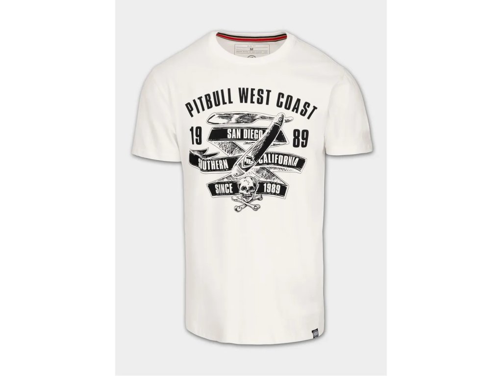 PitBull West Coast Triko OLDSCHOOL RAZOR - bílé - PWC_PTOLDRAZOR_WHT