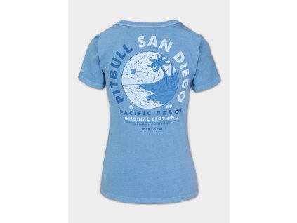 PitBull West Coast Dámské triko Denim Washed PLANET SURF - modré - PWC_DTDWPLNTSRF_BLUE (velikosti S)