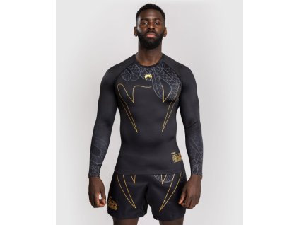 Rashguard VENUM Serpenti DL. rukáv - černo/stříbrno/zlatý - VENUM-05747-109