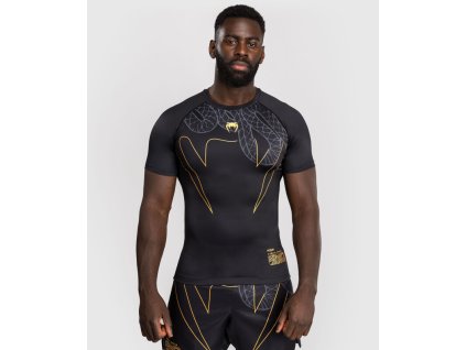 Rashguard VENUM Serpenti Kr. rukáv - černo/stříbrno/zlatý - VENUM-05749-109