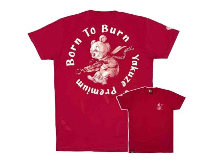 Yakuza Premium Pánské tričko Born to Burn 3908 - červené - 3908_RED (velikosti M)