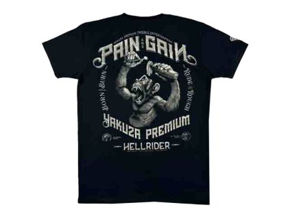 Yakuza Premium Pánské tričko Pain and Gain, Hellrider 3909 - černé - 3909_BLK (velikosti M)