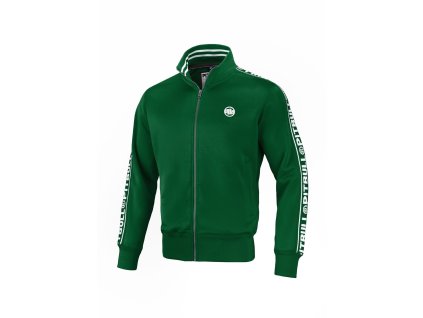 Mikina PitBull West Coast Tape Logo  - zelená - PWC_PMOTAPELOG_GRN (velikosti L)