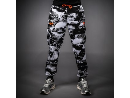 Pánské tepláky UFC Zenith by Venum Authentic Fight Week - bílo/černé - VNMUFC-00429-108 (velikosti L)