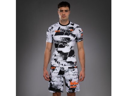 Rashguard VENUM UFC Zenith by Venum Authentic Fight Week Kr. rukáv - bílo/černý - VNMUFC-00431-108 (velikosti L)