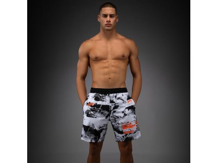 Pánské šortky UFC Zenith by Venum Authentic Fight Week - bílo/černé - VNMUFC-00434-108 (velikosti L)