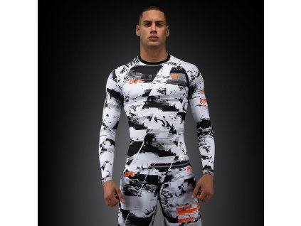 Rashguard VENUM UFC Zenith by Venum Authentic Fight Week Dl. rukáv - bílo/černý - VNMUFC-00430-108 (velikosti L)