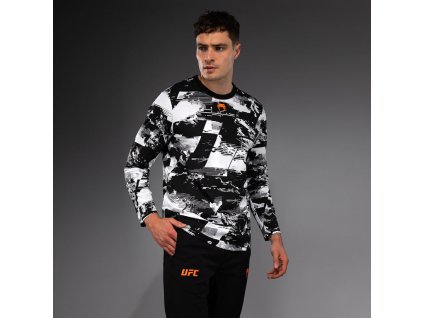 Pánské triko VENUM UFC Zenith by Venum Authentic Fight Week DL.rukáv. - bílo/černé - VNMUFC-00436-108 (velikosti L)
