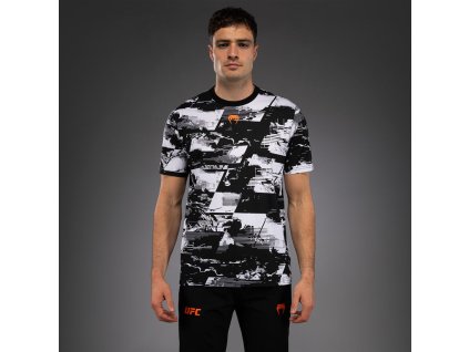 Pánské triko VENUM UFC Zenith by Venum Authentic Fight Week - bílo/černé - VNMUFC-00437-108 (velikosti L)