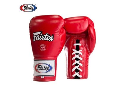 Šněrovací boxerské rukavice Fairtex BGL6 červené - BGL6RED