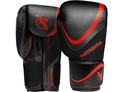 Hayabusa Boxerské rukavice H5 - černo/červené - HB_H5_RED