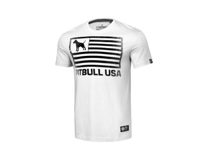 PitBull West Coast Triko USA - bílé - PWC_USA_WHT