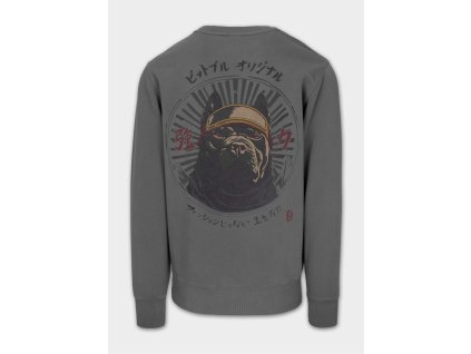 PitBull West Coast Pánská mikina MT FUJI crewneck - zeleno/šedá - PWC_CREWMTFUJI_GREY