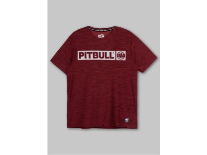 PitBull West Coast Funkční Triko Casual Sport Hilltop - červené - PWC_PFTCSPORTHIL_BRG