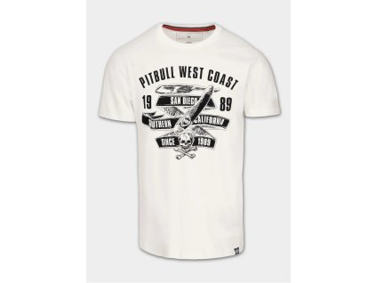 PitBull West Coast Triko OLDSCHOOL RAZOR - bílé - PWC_PTOLDRAZOR_WHT