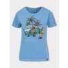 PitBull West Coast Dámské triko Denim Washed BEACHBREAK - modré - PWC_DTDWBCHBRK_BLUE (velikosti S)