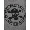PitBull West Coast Triko FIT SKULL - šedé - PWC_FITSKULL_GREY