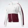 Dámská mikina REEBOK Training Essentials Logo - White / Maroon - FU2203
