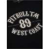 PitBull West Coast Triko Garment Washed Business As Usual - černé - PWC_TGWBASU_BLK