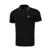 PitBull West Coast Polo Triko Pique Stripes Regular - černé - PWC_POLOPSREGUL_BLK