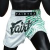 Thai šortky Fairtex BS1923 Racer White - BS1923WHT