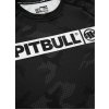 PitBull West Coast Rashguard Kr.rukáv Net Camo Hilltop II - černý - PWC_PRNETCAMOHLTII_BLK