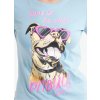 PitBull West Coast Dámské triko SUNGLASSES DOG - modré - PWC_DTSUNGDOG_BLUE