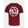 PitBull West Coast Triko LOGO PALMS - tmavě červené - PWC_PTLOGOPALMS_RED