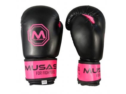 Boxerské rukavice dětské Classic Black/Pink MUSASHI