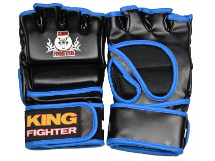 MMA rukavice King Fighter PU (černá/modrá)