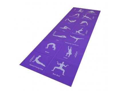 Podložka LIFEFIT YOGA MAT FOLD, 173x61x0,4cm, skládací, fialová