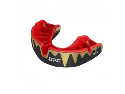 Chrániče zubů UFC  PLATINUM zlaté zuby(černá/červená)
