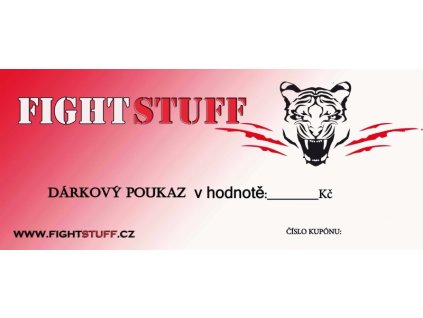 Dárkový poukaz FightStuff v hodnotě:  1000 Kč