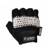 Fitness rukavice LIFEFIT® KNIT, vel. M, černo-bílé