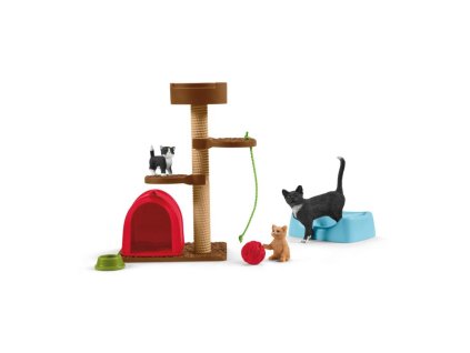 Schleich 42501 Škrábací kočičí strom s koťaty
