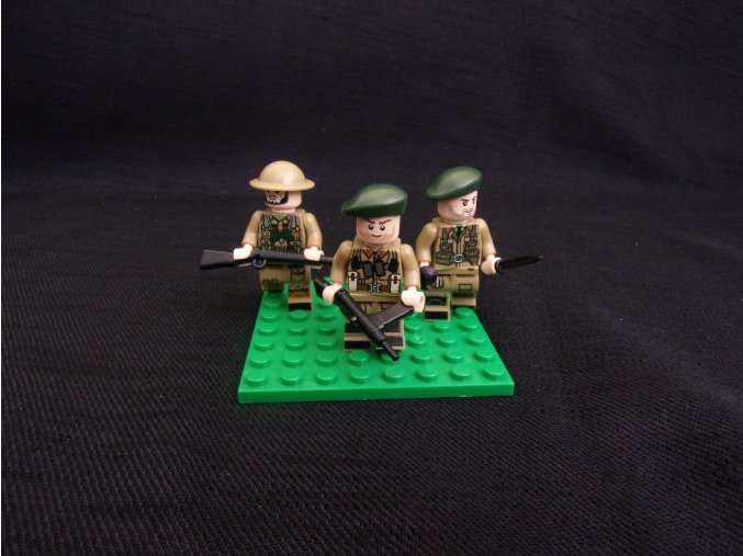 britští Commandos 3 figurky ww2